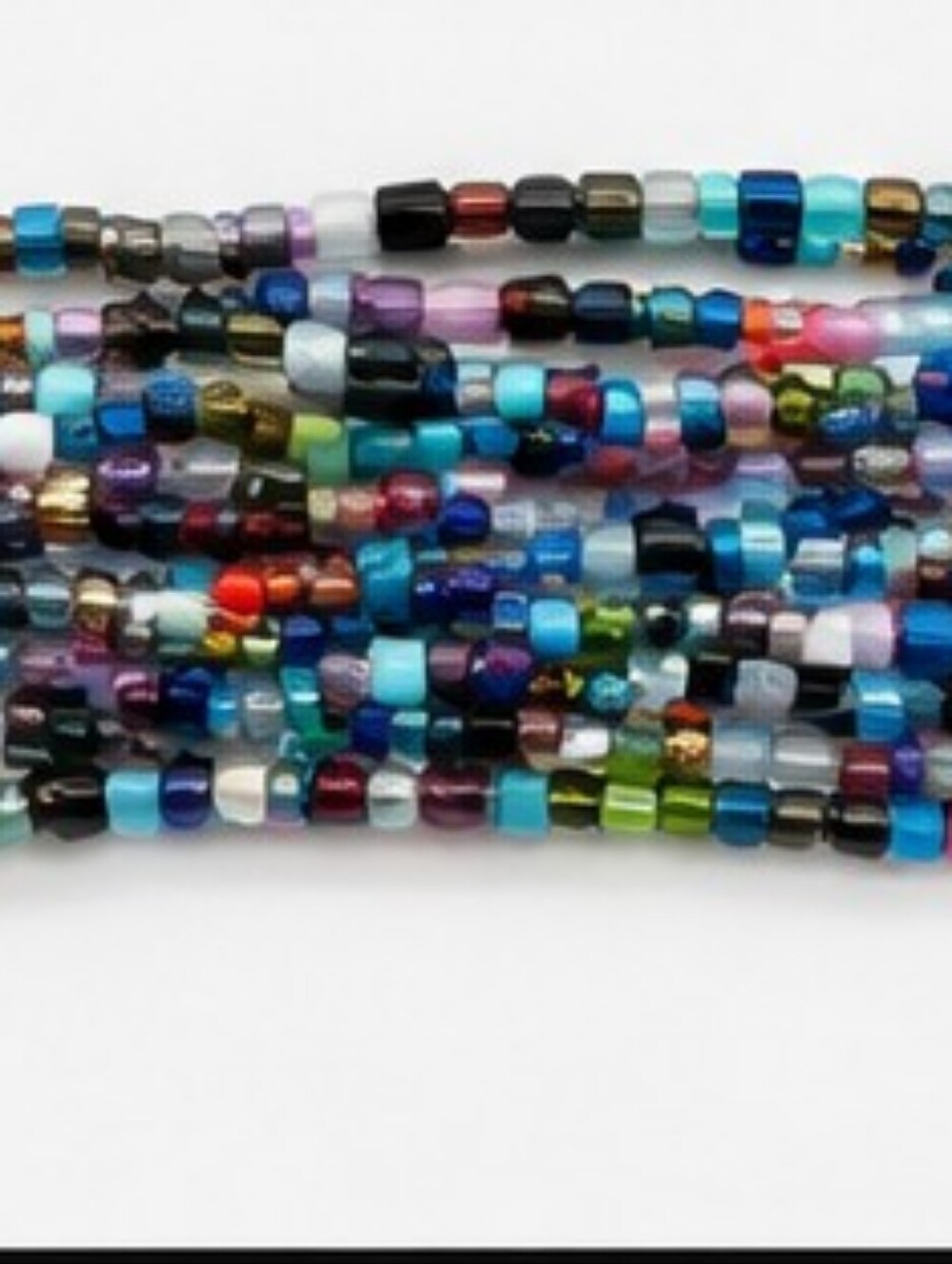 HANDMADE Multi Strand Seed Bead Bracelet Magnetic Clasp Colorful Artisan Glass - Picture 7 of 10